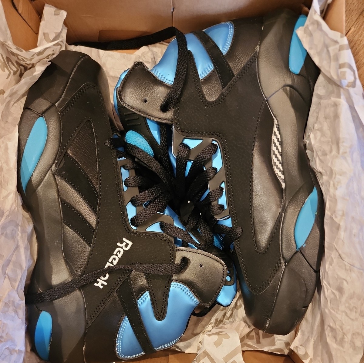 Reebok Pump Shaq Attaq 2013 US 9 Black/Azure Blue V55083 Reebok Shaq Attaq  main image 3