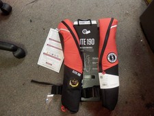 Mustang Elite 190 Offshore Inflatable PFD - Multicolor red black, NEW  