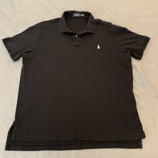 Polo Ralph Lauren Polo Shirt Mens XL Black Short Sleeve Classic Fit Pony Logo