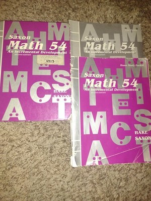 Saxon 54 Math SET (2nd Edition) Textbook, Answers, And Tests Home Study