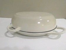 Le Creuset 30 Multi Function 3.5 qt Cast Iron Braiser Grill Pan Lid Beige