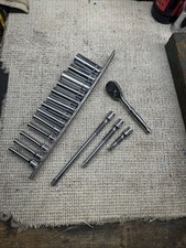 Snap On 1/4 Drive Ratchet And Deep Socket Set