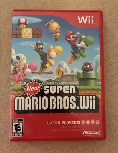 New Super Mario Bros. Wii Nintendo Wii Disc CIB Manual, Case, Inserts - Nintendo