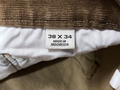 Flint and Tinder Corduroy Pants Men's Size 38x34 Tan Brown Straight Fit Pants - Picture 8 of 17