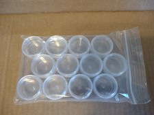 12 Pcs Small Display Cont., Bead Storage Containers, Round Gemstone Holder Case