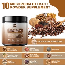 Mushroom Coffee Organic Lions Mane Reishi Chaga Immunity Brain Booster70g