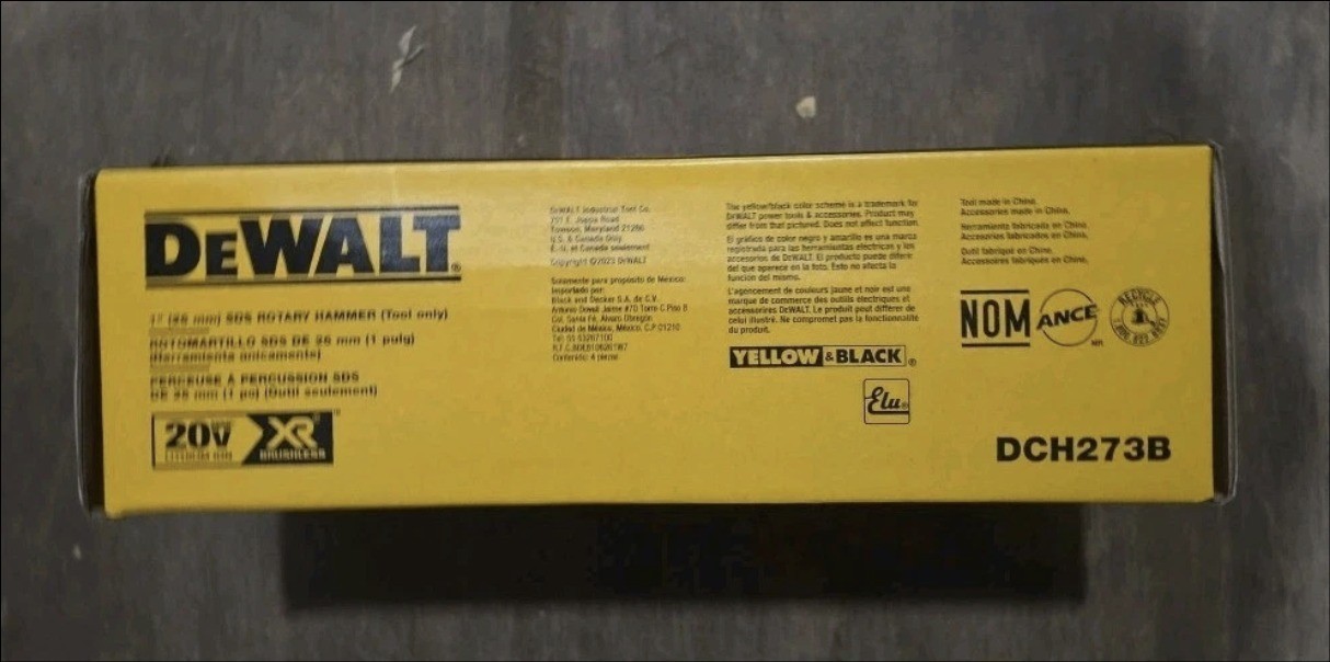 DEWALT DCH273B Li-Ion Battery Powered Rotary Hammer Drill (Tool Only)