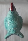 Rooster Blue Resin Country Farm Animal New Wearing Boots No Chips or Cracks — photo 5