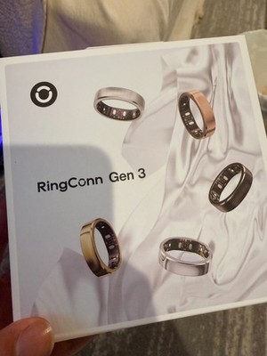 [New] Ringconn Gen 3   14-Day Battery   Titanium   Size 10 Royal Gold