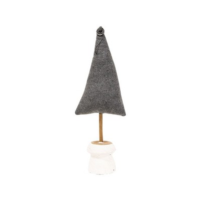 Bright Ideas Grey Fabric Fabric Christmas Tree, 5''x2.75''x14.5''H