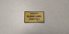 Rotary  9,000lbs capacity nameplate np242