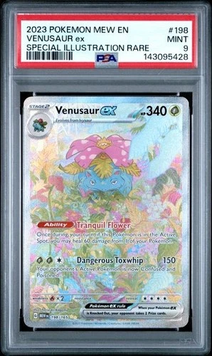 2023 Pokemon MEW EN #198 Venusaur EX Special Illustration Rare PSA 9