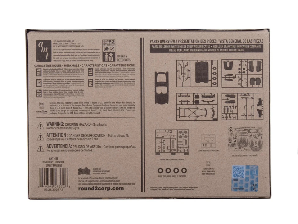 AMT 1957 Chevy Corvette Street Machine 1/25 Model Kit AMT1498 - Image 2 of 4
