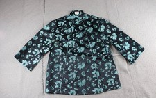 Vintage Dynasty Trade Mark Mandarin Silk Jacket 14 Floral Print Hong Kong