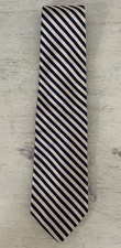 Brooks Brothers MAKERS Made in USA Horizontal Stripe Print Woven Silk Tie $118