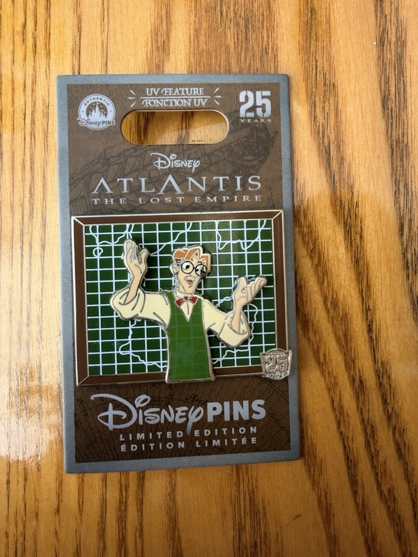 2026 Disney Park Atlantis The Lost Empire 25th Anniversary LE Disney Pin Milo
