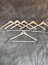 Set of Six Wood Hanger with Metal Pants Clamps Brooks Brothers Plus 5 