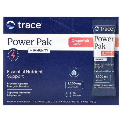PowerPak + Immunity, Grapefruit, 30 Stick Packs, 0.22 oz (6.2 g) Each