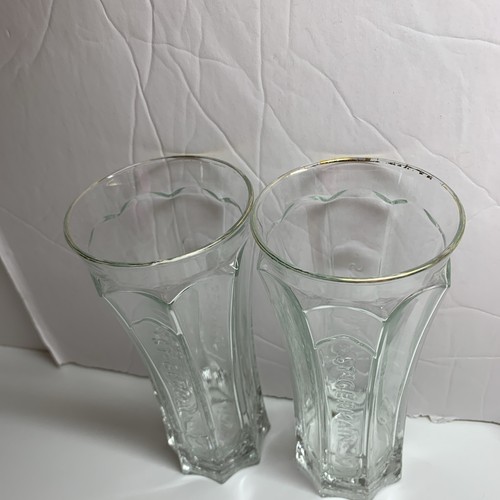 2 St. Germain French Pilsner Beer Liquor Cocktail Highball Gold Rim Glasses READ - Picture 23 of 24