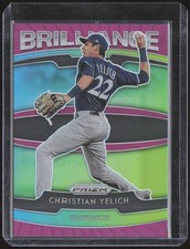 Christian Yelich #B-6 Brilliance Purple Prizm 2020 Panini Prizm *HOT*