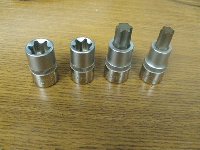 New Cornwell E20 and E18 Inverted Torx T55 and T60 Torx Sockets 1/2'' Drive B483