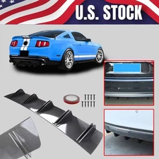 Carbon Fiber 5-Shark-Fin Rear Diffuser Bumper Lip Spoiler For Mustang SHELBY GT