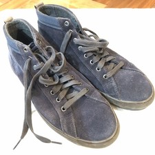 Hugo Boss Bakero Blue Trainer Navy Suede Leather Sneaker 10 EU 44 US 11 mid high