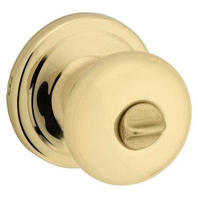 Kwikset Signature Series 730J 3 CP Privacy Lockset, 2-5/8 in H x 2-5/8 in W Dime