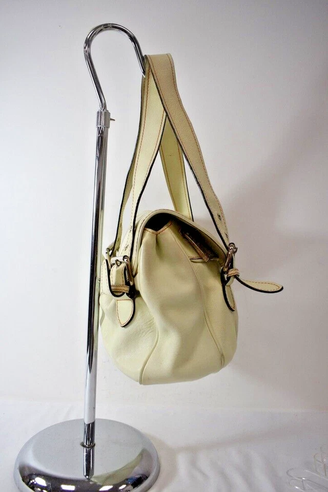 MARC JACOBS СЛОНОВОЙ КОСТИ КОЖАНАЯ СУМКА С КОРОТКИМИ РУЧКАМИ ДАМСКАЯ СУМКА РАЗМЕР БОЛЬШОЙ НА ПРОДАЖУ - Изображение 4 из 4