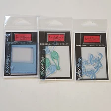 NEW 3 Pkgs Heidi Grace Glass Effects BABY BOY Frame Diaper Pins Words Acrylic -G