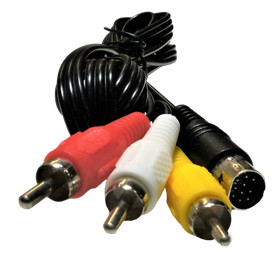 Sega Saturn AV Cables RCA  TV Replacement New Aftermarket