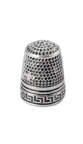 2 PACK - Silver Finger Thimble Sewing Grip Fingertip Protector Metal Shield - Picture 2 of 8