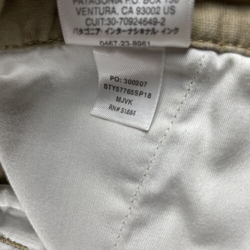 Pantalones Cortos Patagonia Para Hombre 34 Beige 10" Todo Uso Cáñamo Pantalones Cortos Ligeros Senderismo Campamento - Imagen 6 de 12