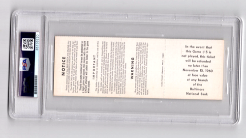 NOLAN RYAN Signed Autograph Auto 1960 World Series Full Ticket PSA/DNA GEM MT 10 - Picture 7 of 7