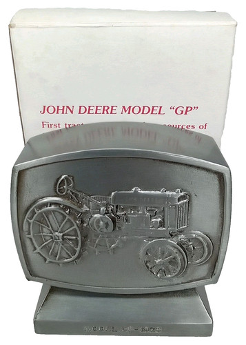 Vintage John Deere Employees Credit Union 5th Ed GP Tractor Coin Bank With Box