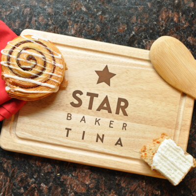 Personalisiertes Stern Bäcker Servieren Kuchen Brett Kuchen Ständer Backen Küche Mama Geschenke