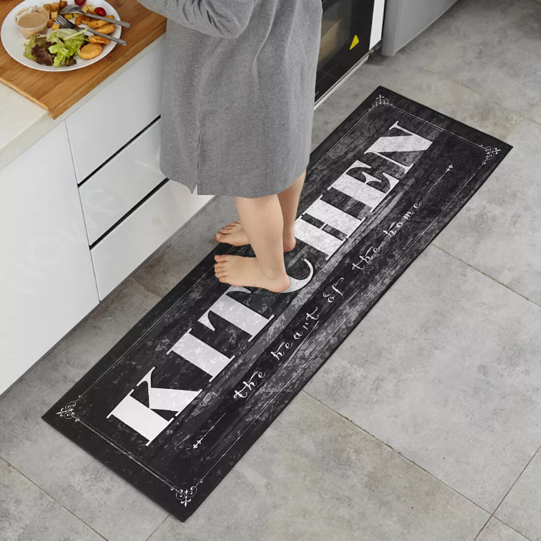 Kitchen rugs, new short-pile bright color cushioning anti-fatigue carpet