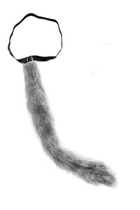 Détails Sur Fluffy Furry Loup Gris Chat Chien Souple Queue Robe Fantaisie Animaux Afficher Le Titre Dorigine