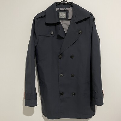 Burton Menswear London Charcoal Grey Double Breasted Jacket Size S