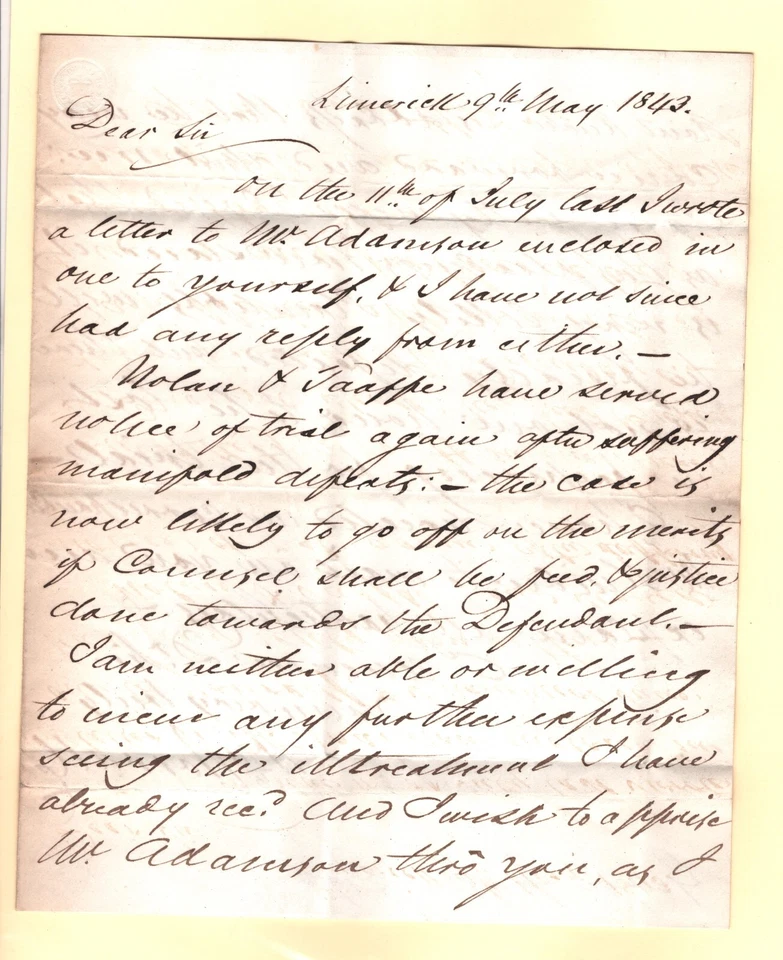 GB IRELAND MALTESE CROSS Cover LIMERICK MX CDS 1d Red 1843 SG.Cat £1,500- JL89 - Image 3 of 4