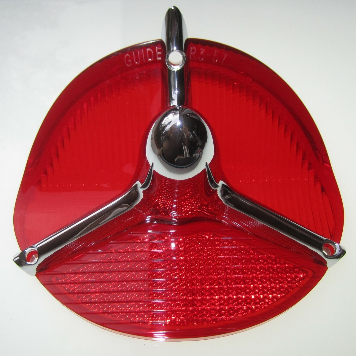 1957 Oldsmobile Super 88 & 98 Tail Light Lens with Chrome Trim