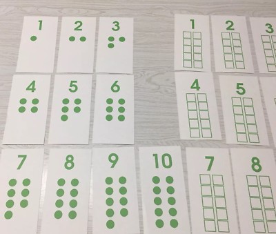 Learning 1-10 Number & Counting Cards- Preschool Teaching Montessori 
