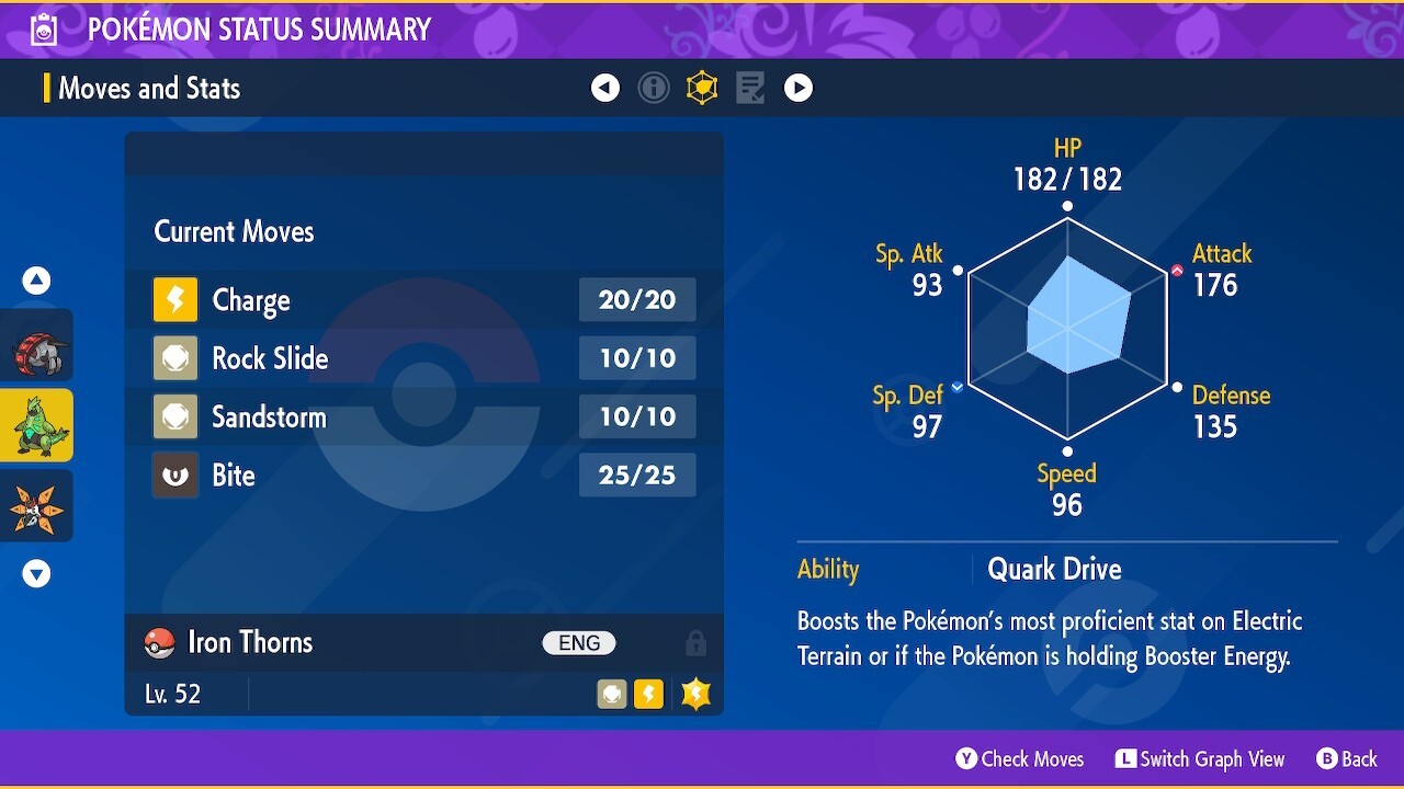 Pok&eacute;mon Violet/Scarlet Shiny Max IV/EV Iron Thorns Same day Delivery!!!