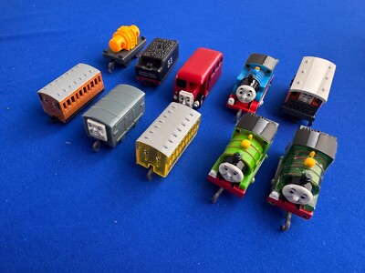 10pc SET Thomas Capsule Plarail Trains : BERTIE, PERCY, COVERED FREIGHT CAR etc