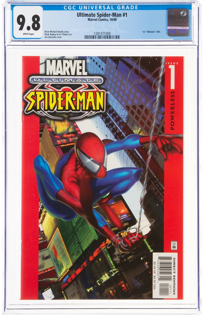アルティメットスパイダーマン #1 CGC 9.8 Spider-Man Ultimate Spider-man #1 CGC 9.8 2000 Rare Key Modern! RED! White