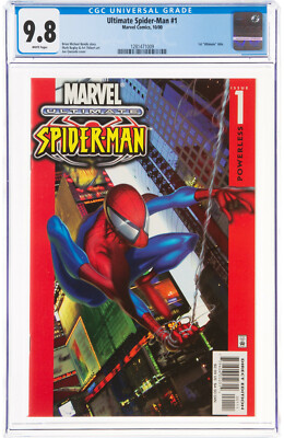 アルティメットスパイダーマン #1 CGC 9.8 Spider-Man Ultimate Spider-man #1 CGC 9.8 2000 Rare Key Modern! RED! White