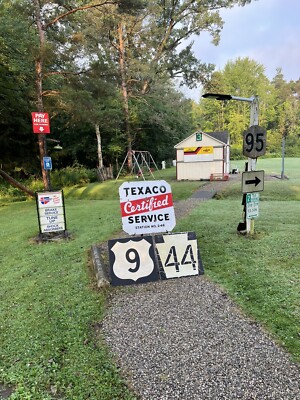 ORIGINAL HIGHWAY ROAD CAR AUTO TRUCK ROUTE 44 SIGN  Pennsylvania to New Jersey
