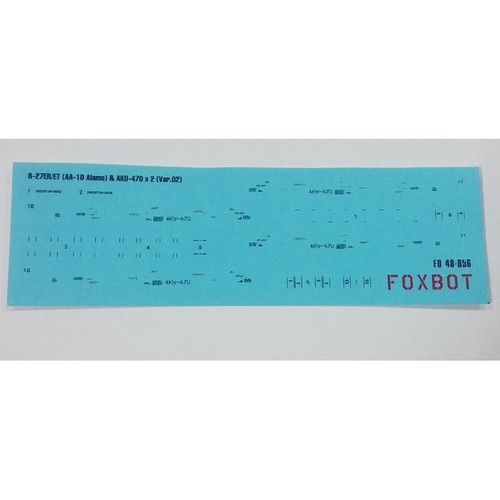 Decals Stencils for Soviet IR Guided Air-to-Air Missile Ver02 FOXBOT 48-056 1:48 - Picture 12 of 12