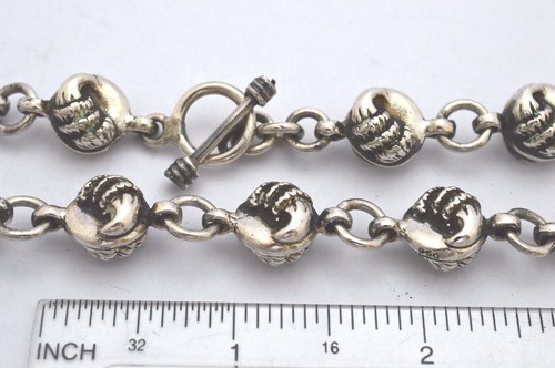 Taxco Mexican 950 Sterling Silver Claw Design Chain Necklace. 121g, 46 cm, 18" - Picture 10 of 11