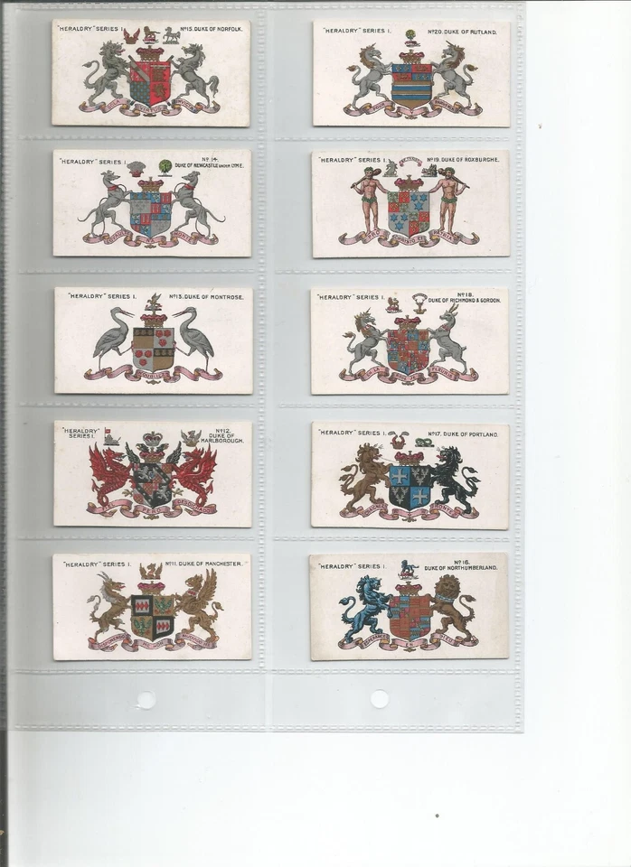 TADDY Full Set  HERALDRY SERIES 1913 (25 CARDS) Excellent - Image 3 of 4